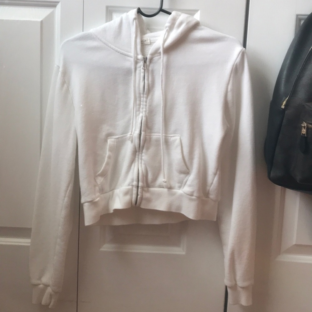 Brandy Melville Hooded Cropped Sweatshirt